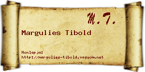 Margulies Tibold névjegykártya